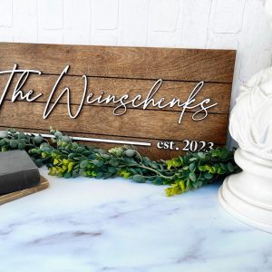 Personalized Family Name Sign A Timeless Keepsake for Your Abode