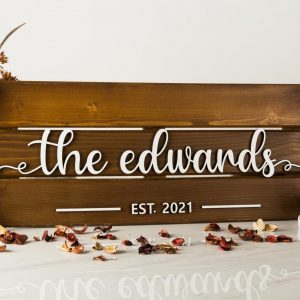 Personalized Family Name Sign A Timeless Keepsake for Your Home and Heart