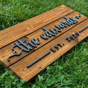 Personalized Family Name Sign A Timeless Keepsake for Your Home and Heart