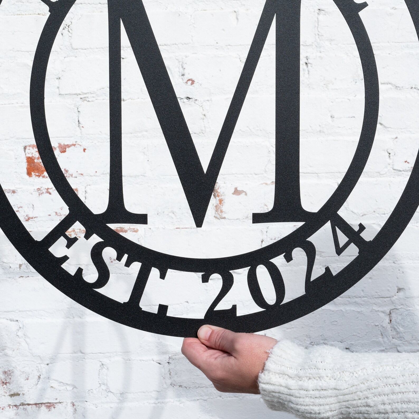 Personalized Family Name Sign Create a Timeless Legacy with Your Custom Metal Monogram