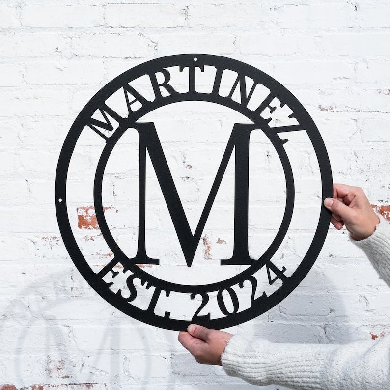 Personalized Family Name Sign Create a Timeless Legacy with Your Custom Metal Monogram