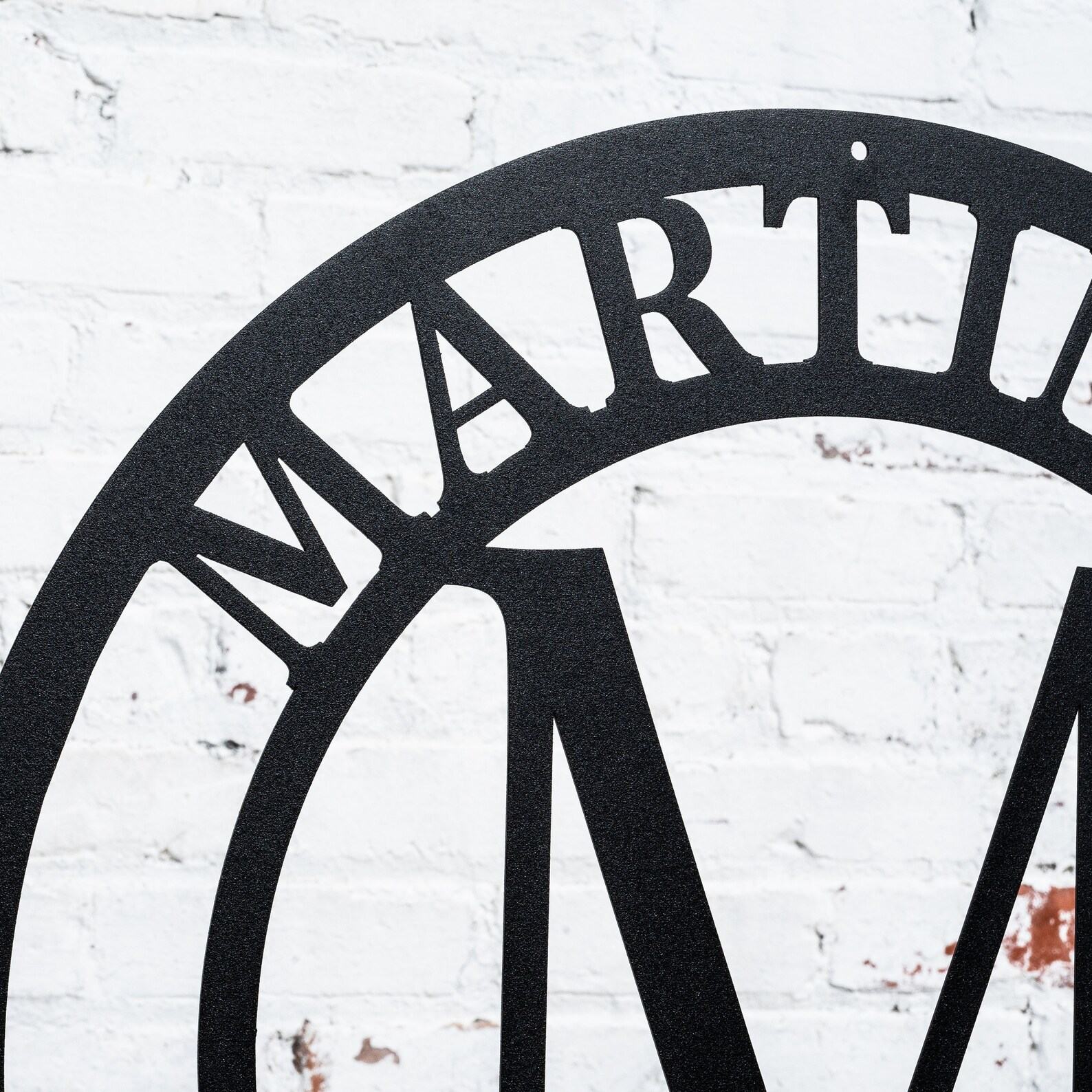 Personalized Family Name Sign Create a Timeless Legacy with Your Custom Metal Monogram