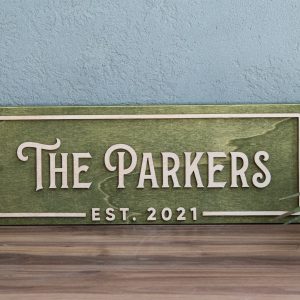 Personalized Family Name Sign Rustic Wood Decor for Weddings, Housewarmings, and Bridal Showers