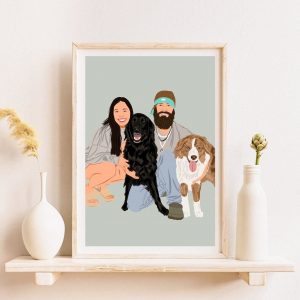 Personalized Family Portrait Capture Your Cherished Moments with a Custom Illustration
