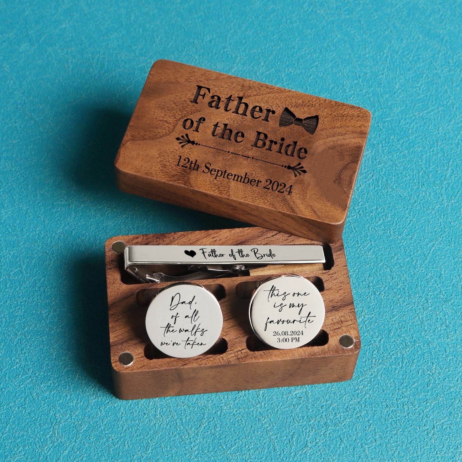 Personalized Father of the Bride Cufflinks A Timeless Keepsake for the Special Day