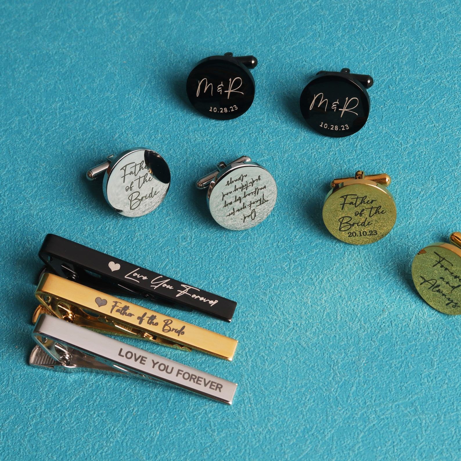 Personalized Father of the Bride Cufflinks A Timeless Keepsake for the Special Day