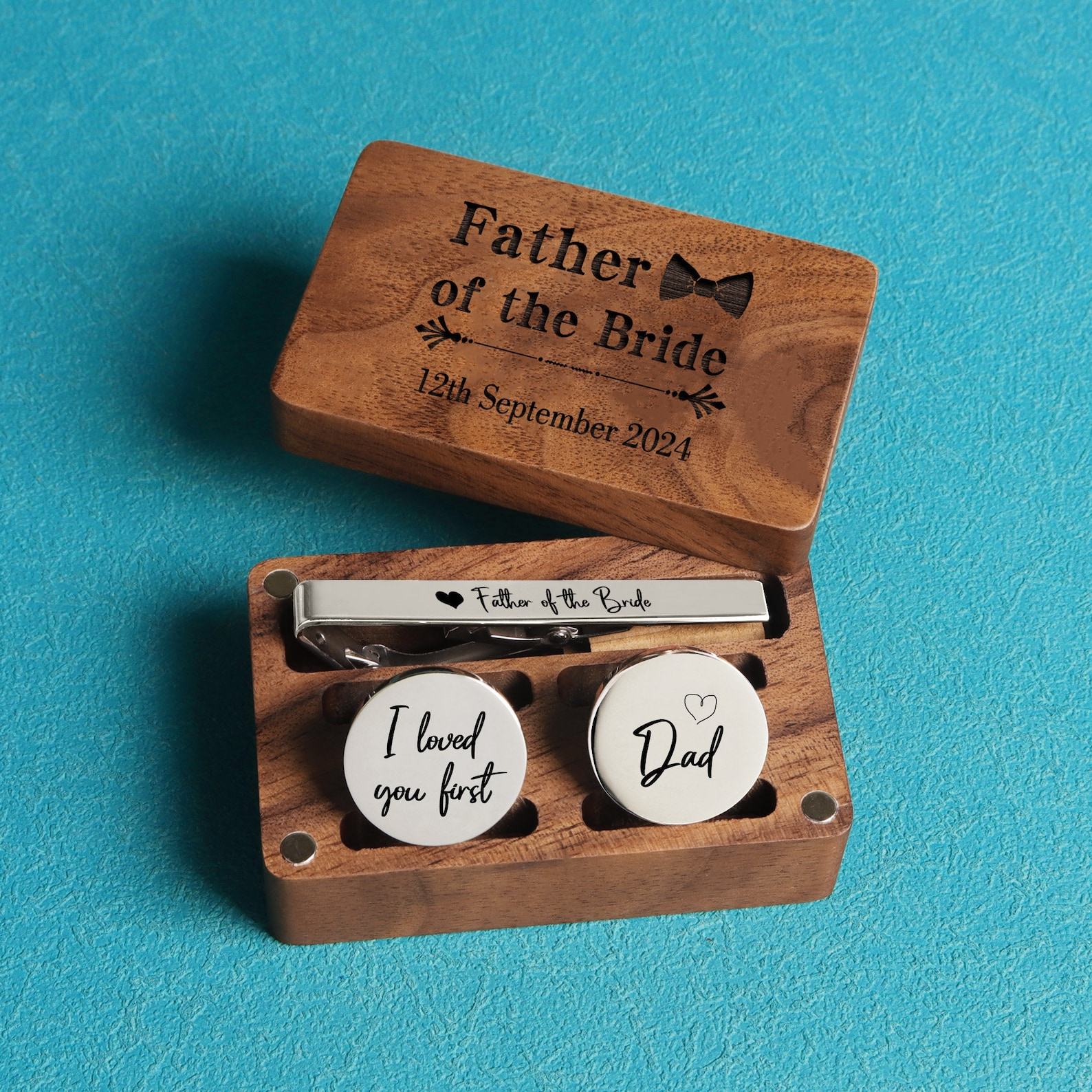 Personalized Father of the Bride Cufflinks A Timeless Keepsake for the Special Day