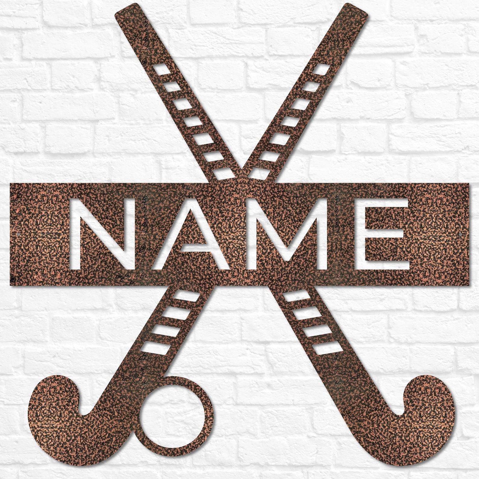 Personalized Field Hockey Name Sign Elevate Your Sports Decor with a Unique Metal Wall Art