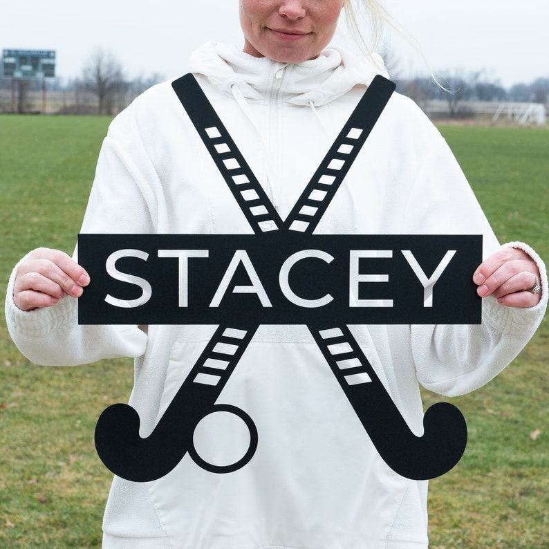Personalized Field Hockey Name Sign Elevate Your Sports Decor with a Unique Metal Wall Art