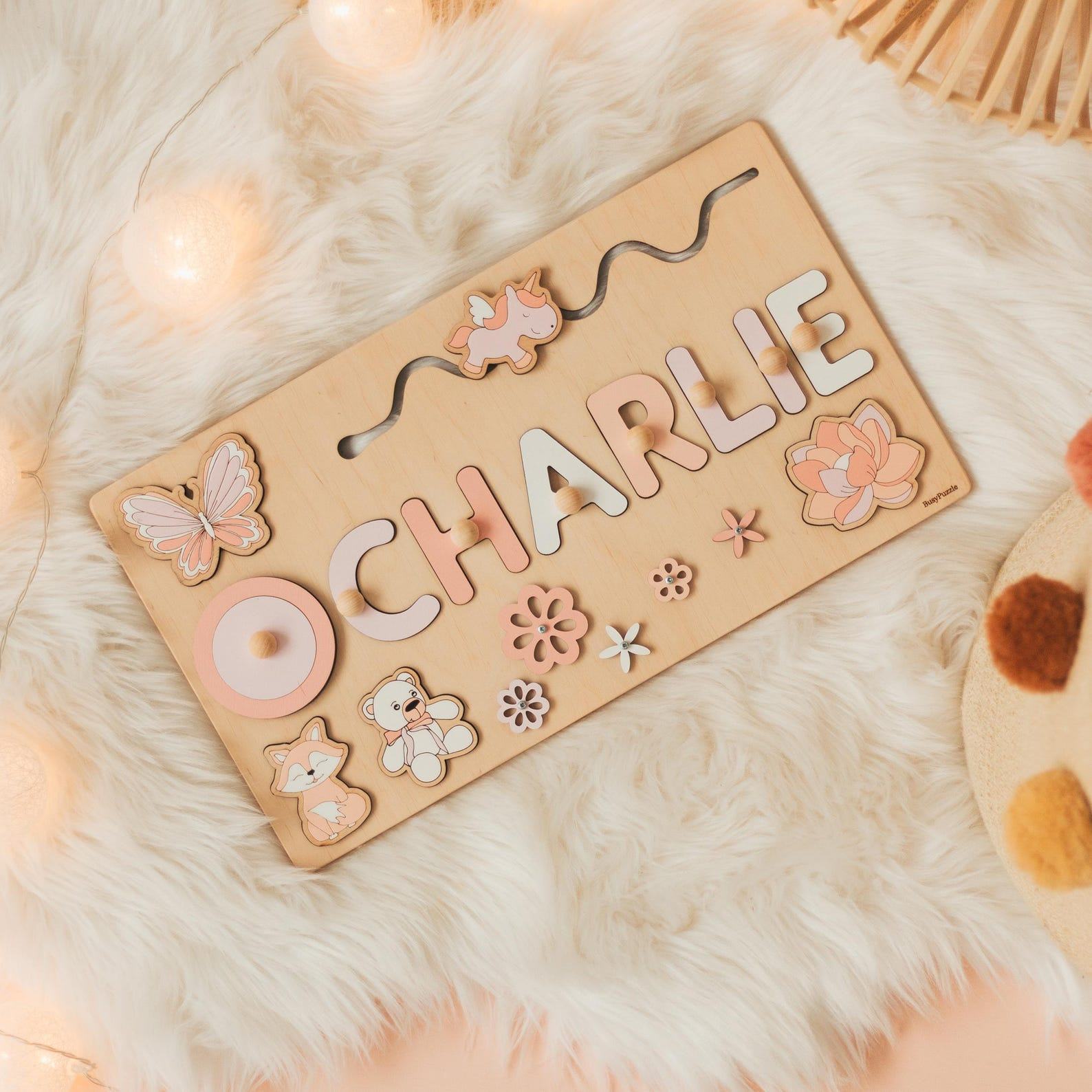 Personalized First Christmas Busy Board – Montessori Wooden Toys for Baby’s 1st Birthday & Nursery Decor