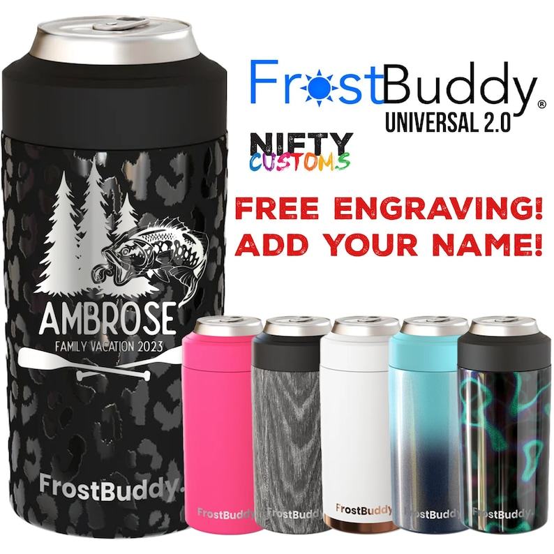 Personalized FrostBuddy The Ultimate 6-in-1 Beverage Holder with FREE Laser Engraving