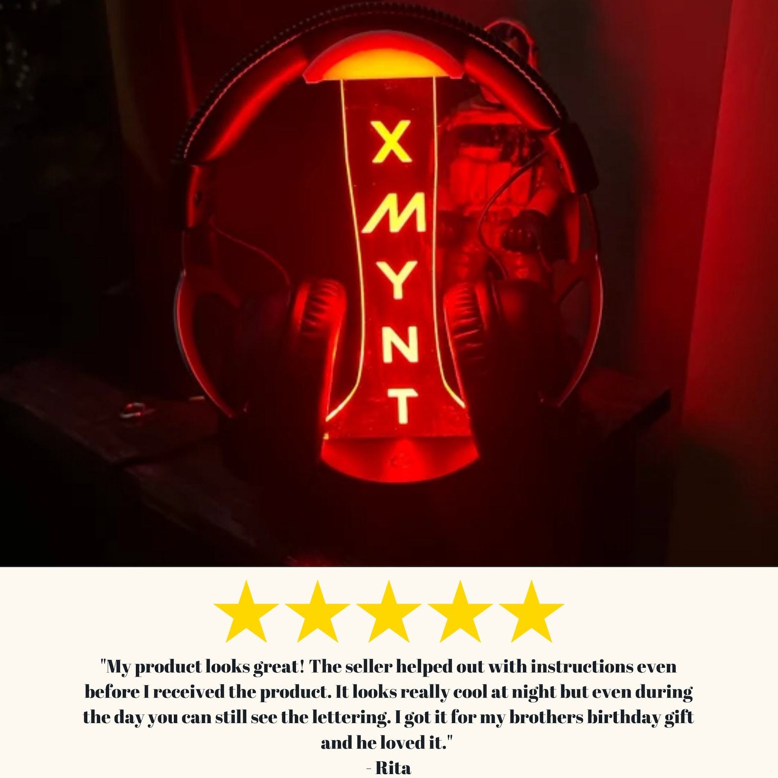 Personalized Gamer’s Haven Illuminate Your Gaming Zone with a Custom Headphone Stand and 3D Night Light