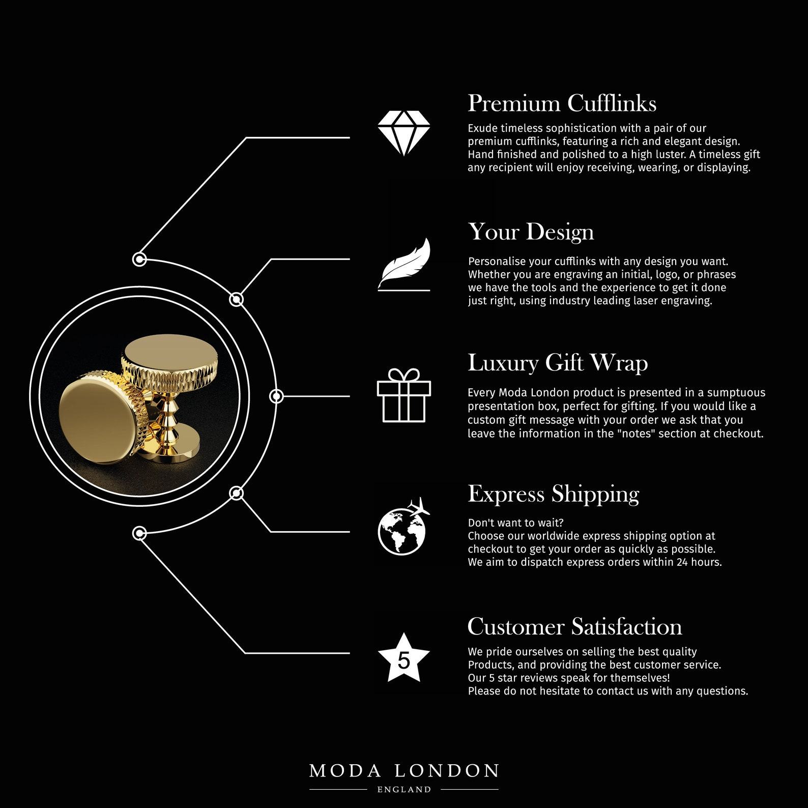 Personalized Gold Cufflinks Elevate Your Style with Unique Jewelry