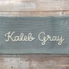 Personalized Hand Embroidered Baby Blanket A Cherished Keepsake for Your Little One