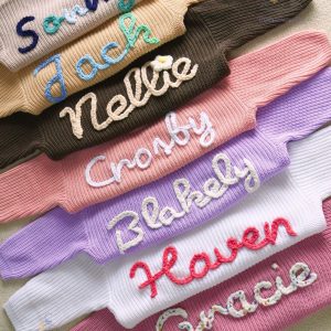 Personalized Hand Embroidered Baby Sweater A Cherished Keepsake for Your Little One