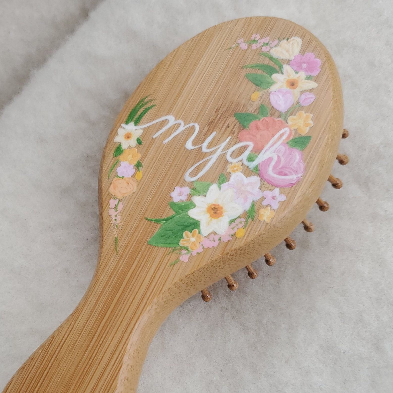 Personalized Handcrafted Keepsake Hairbrush A Cherished Item for Little Ones