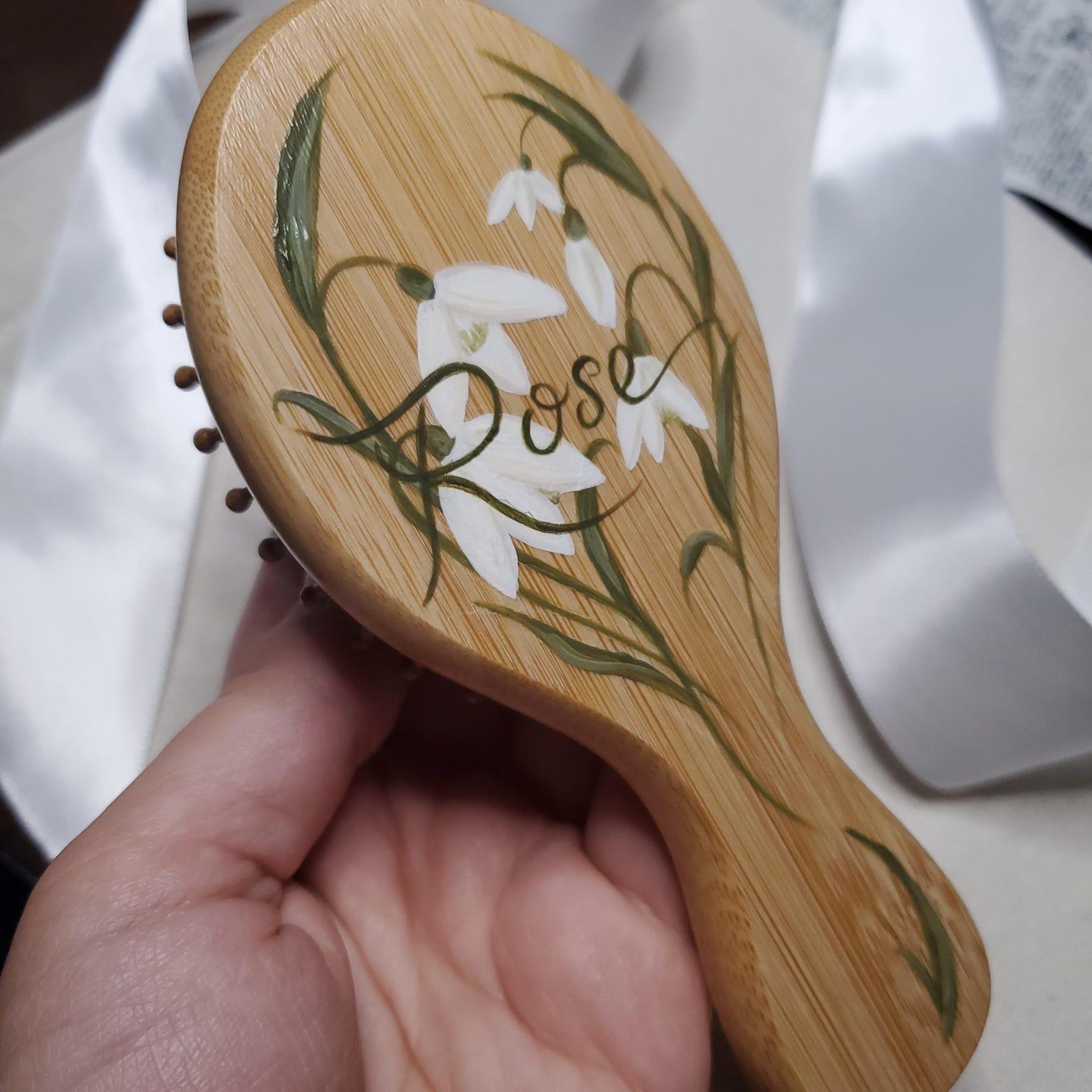 Personalized Handcrafted Keepsake Hairbrush A Cherished Item for Little Ones