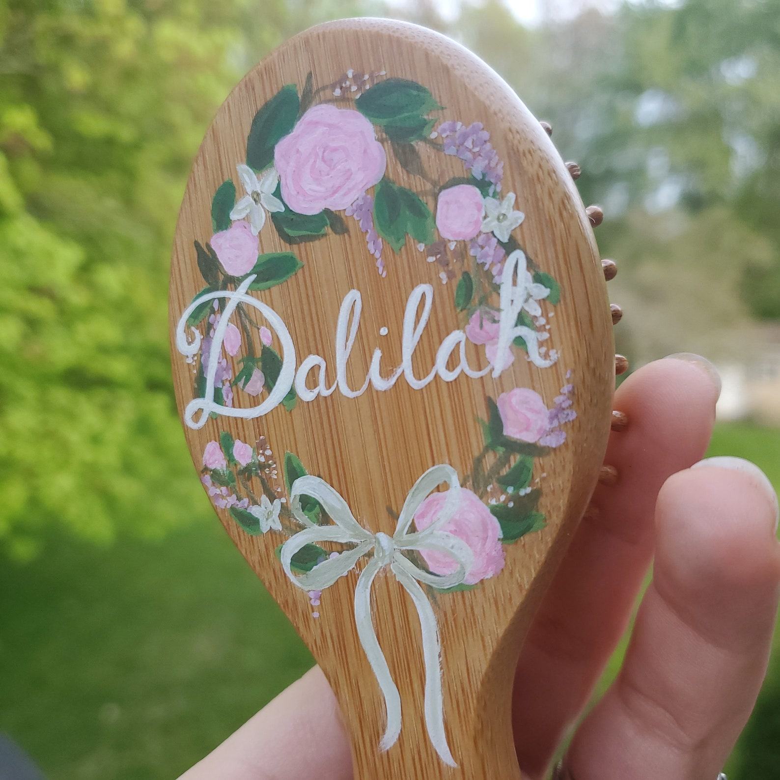Personalized Handcrafted Keepsake Hairbrush A Cherished Item for Little Ones