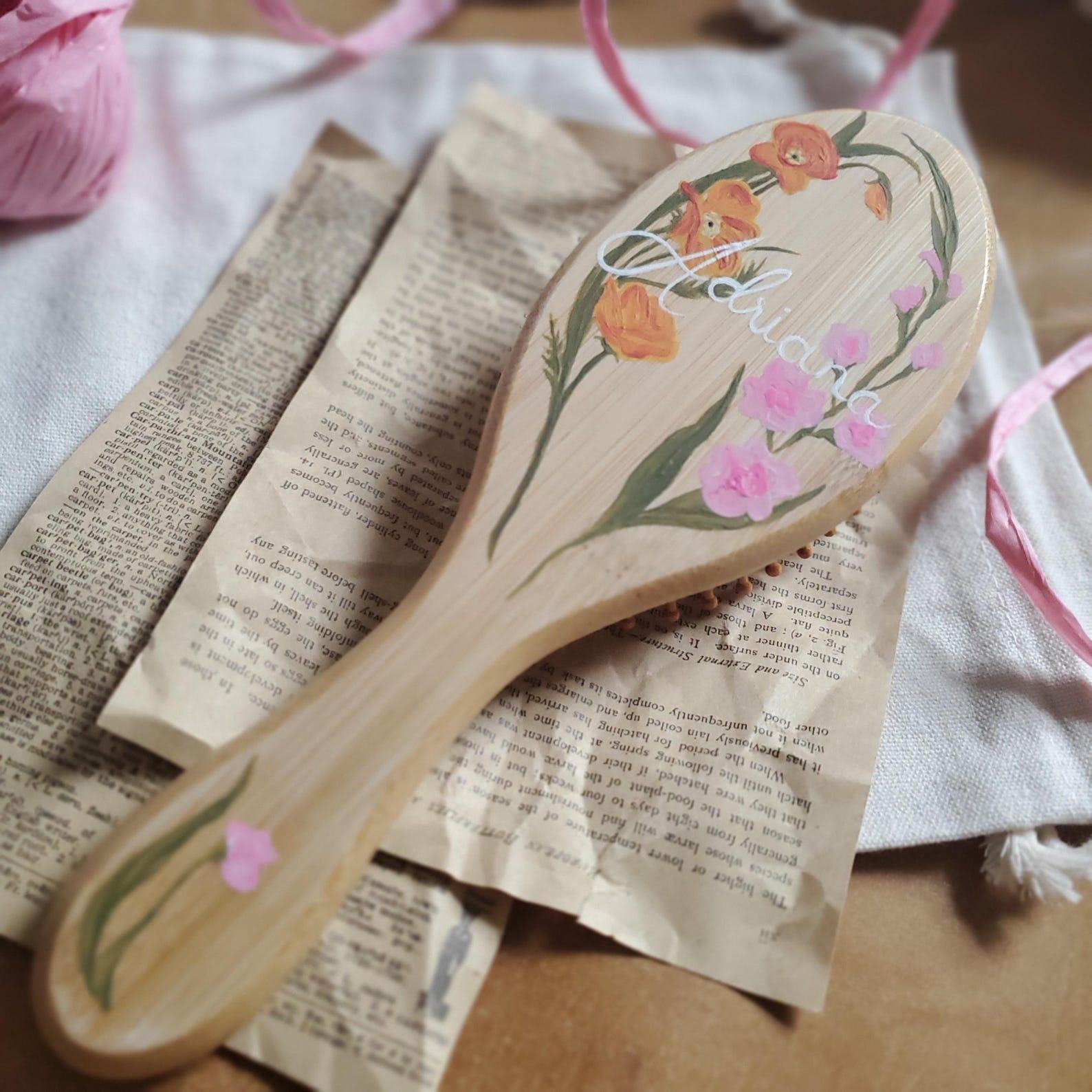 Personalized Handcrafted Keepsake Hairbrush A Cherished Item for Little Ones