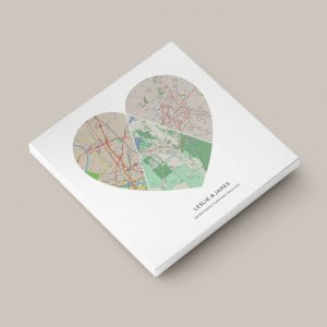 Personalized Heart Map Canvas Capture Your Cherished Memories in a Unique Artwork