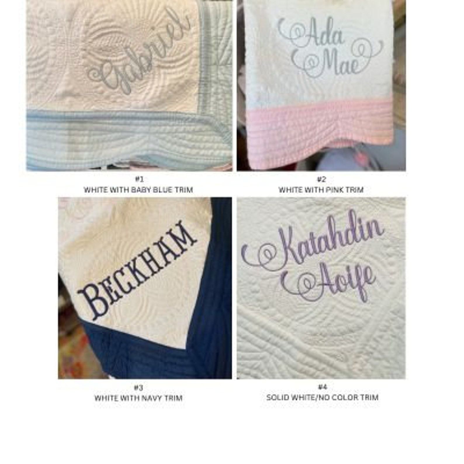 Personalized Heirloom Quilt Embroidered Baby Quilt with Vintage Crest and Monogram
