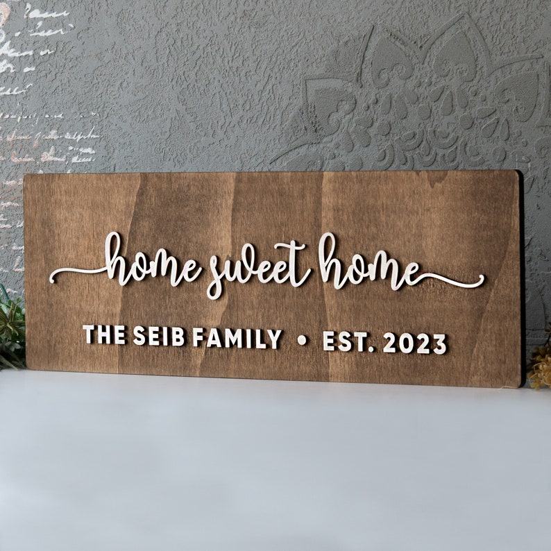 Personalized Home Sweet Home Sign A Cherished Keepsake for Your First Nest