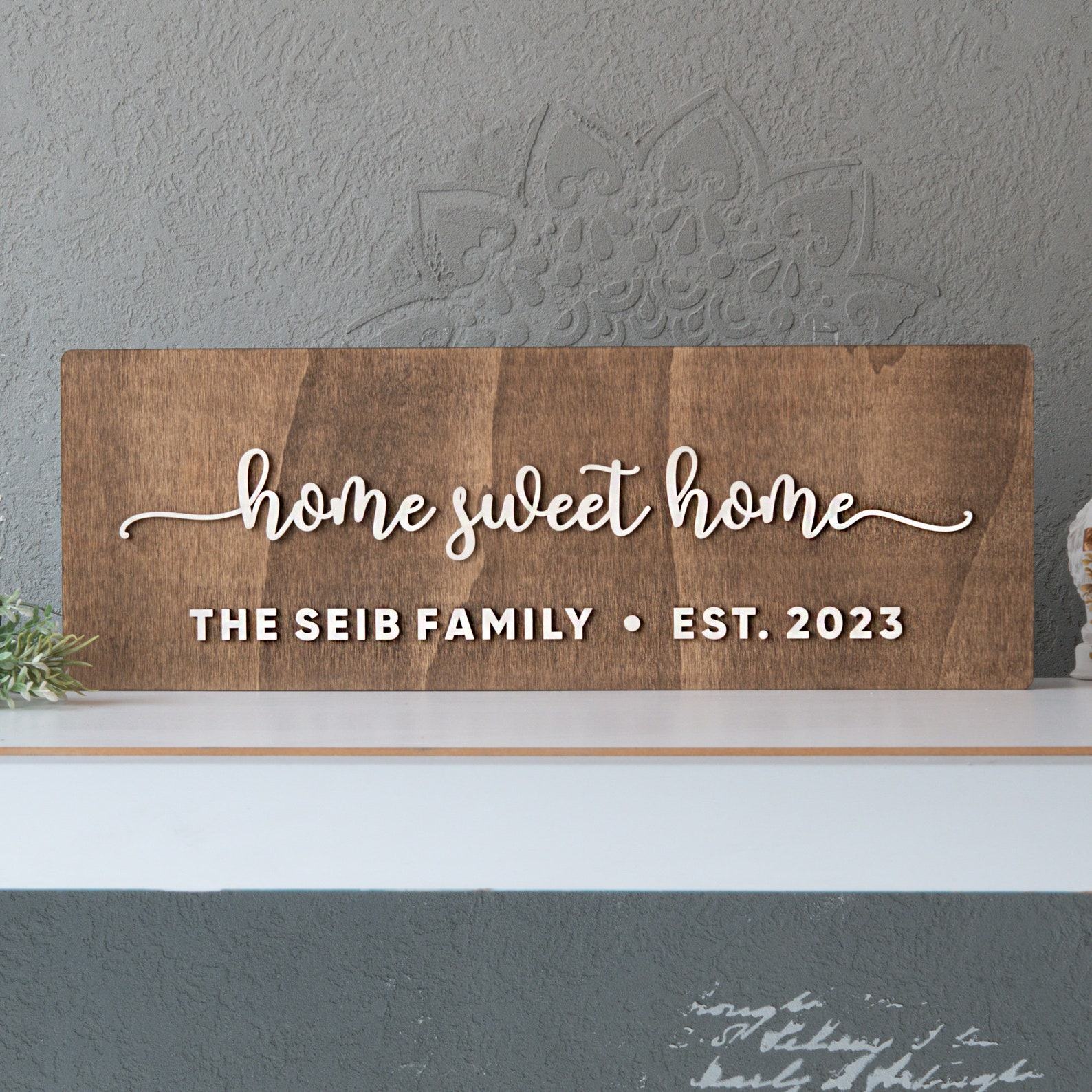 Personalized Home Sweet Home Sign A Cherished Keepsake for Your First Nest