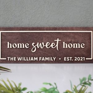 Personalized Home Sweet Home Sign A Cherished Keepsake for Your First Nest