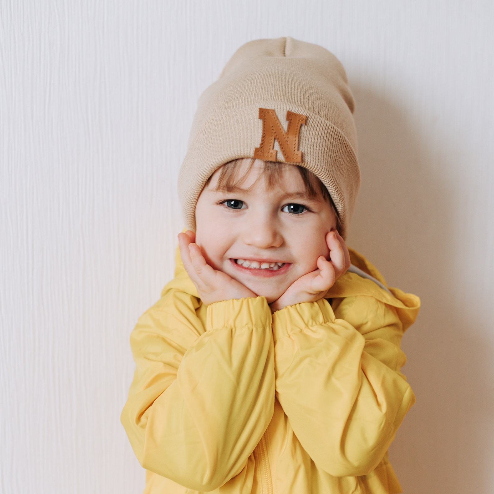 Personalized Initial Beanie Embroidered Monogram for Babies, Toddlers, and Kids