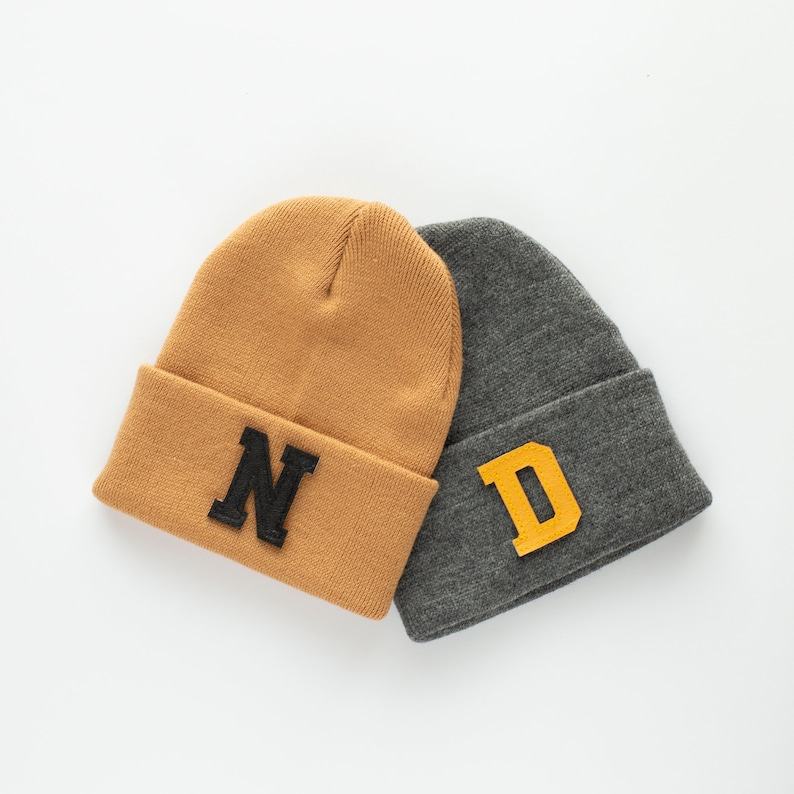 Personalized Initial Beanie Embroidered Monogram for Babies, Toddlers, and Kids