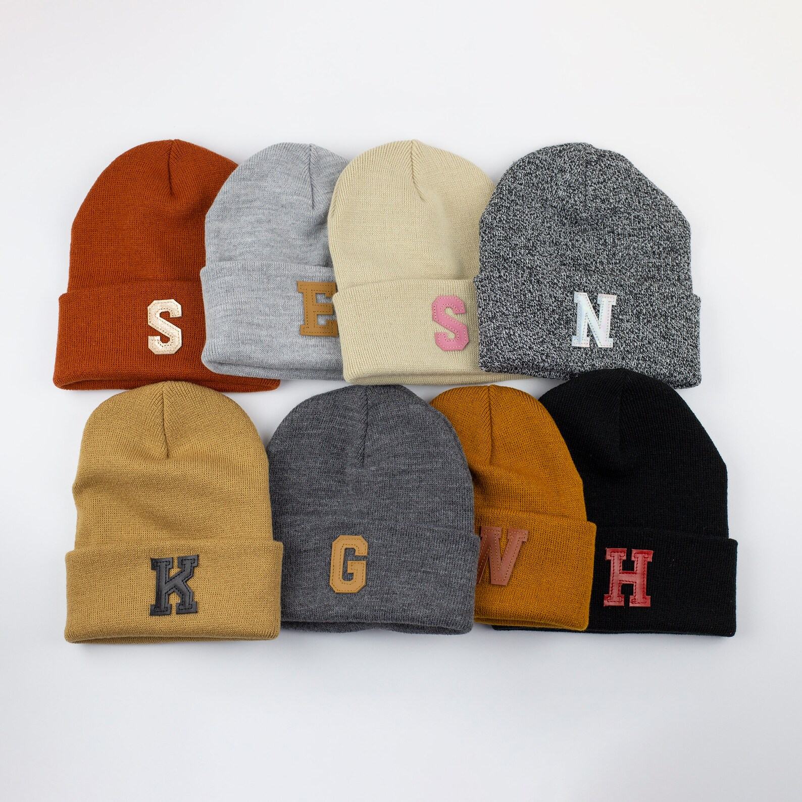Personalized Initial Beanie Embroidered Monogram for Babies, Toddlers, and Kids