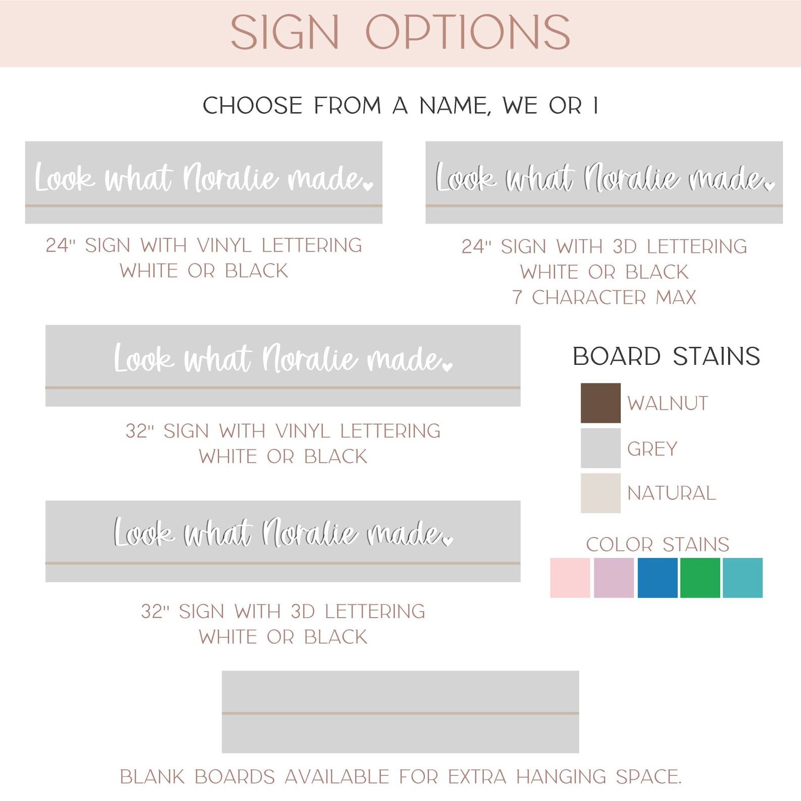 Personalized Kids Artwork Display Board Showcase Your Little Picasso’s Creations