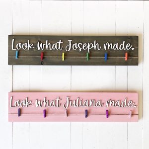 Personalized Kids Artwork Display Board Showcase Your Little Picasso’s Creations