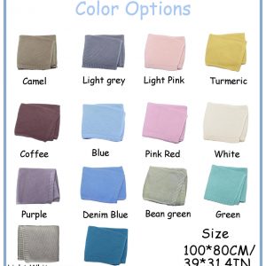 Personalized Knit Baby Blanket – Custom Name & Embroidered Present – Soft Cotton Stroller Blanket