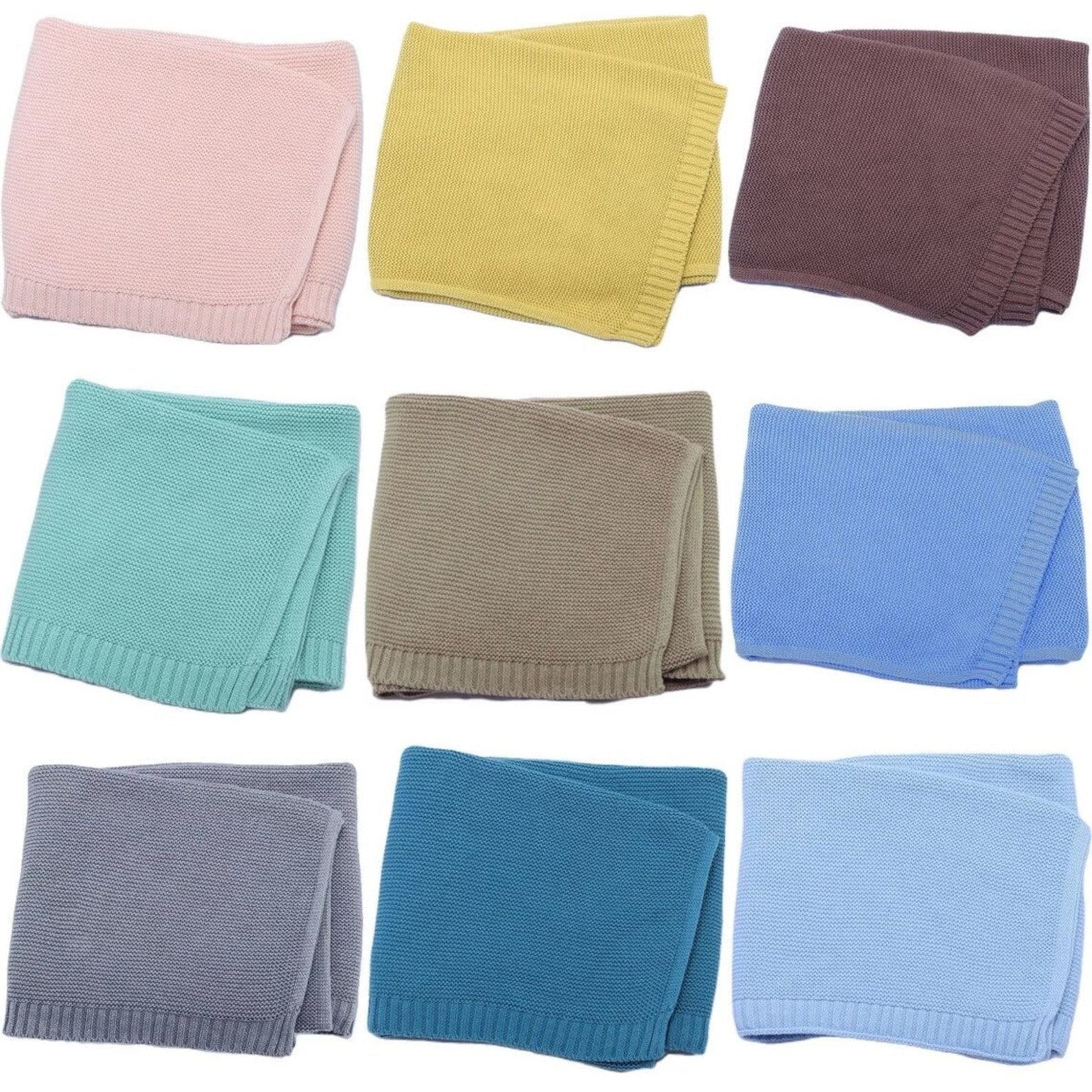 Personalized Knit Baby Blanket Embroidered with Love, Wrapped in Warmth