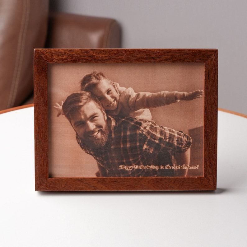 Personalized Laser Engraved Leather Photo A Timeless Father’s Day Keepsake