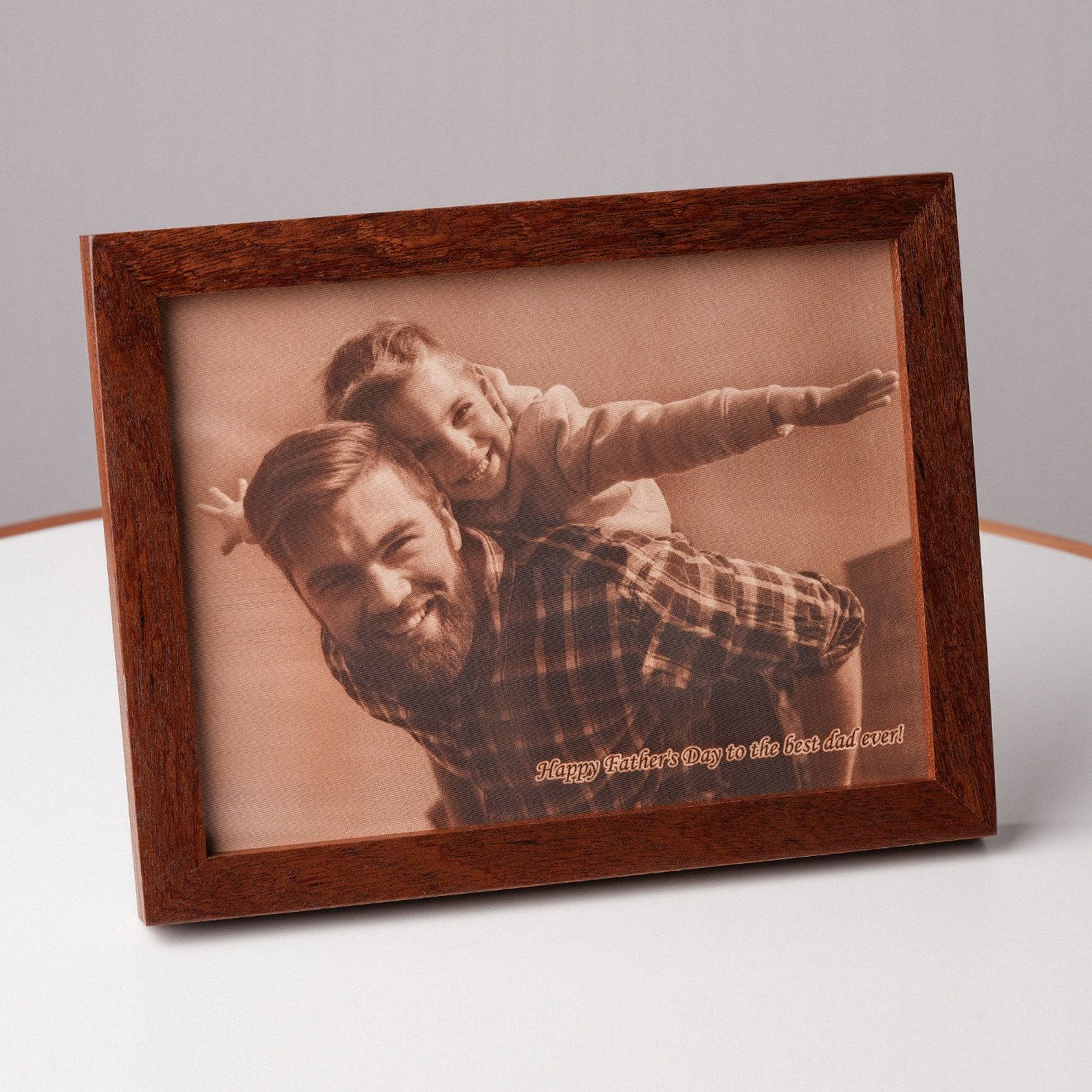 Personalized Laser Engraved Leather Photo A Timeless Father’s Day Keepsake