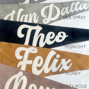 Personalized Leather and Suede Pennant Banner Create a Statement with Your Custom Word