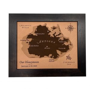 Personalized Leather Anniversary Item Capture Your Honeymoon Memories with Our Custom Map Keepsake