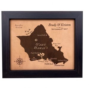 Personalized Leather Anniversary Item Capture Your Honeymoon Memories with Our Custom Map Keepsake