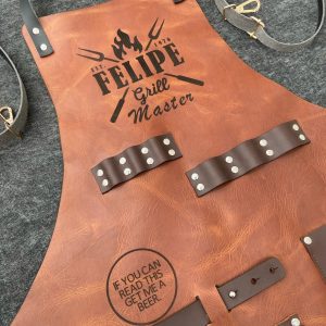 Personalized Leather Apron Your Culinary Companion for Grilling, Cooking, and Crafting