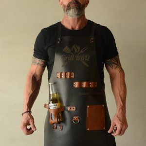 Personalized Leather Apron Your Culinary Companion for Grilling, Cooking, and Crafting