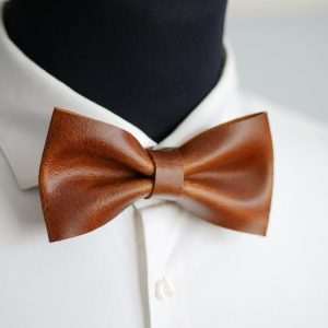 Personalized Leather Bow Tie A Timeless Item for the Distinguished Gentleman