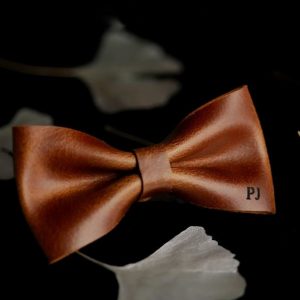 Personalized Leather Bow Tie A Timeless Item for the Distinguished Gentleman