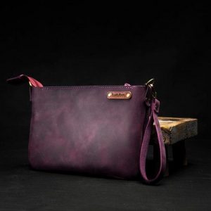 Personalized Leather Clutch The Perfect Travel Companion for Makeup and Essentials