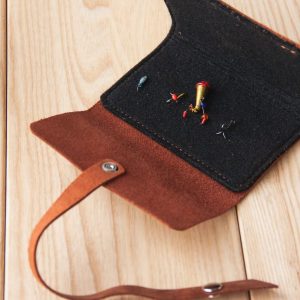 Personalized Leather Fly Fishing Wallet The Interesting  Item for Anglers