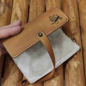 Personalized Leather Fly Fishing Wallet The Ultimate Companion for Anglers