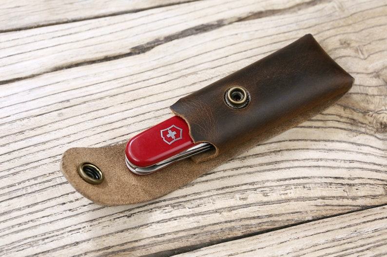 Personalized Leather Knife Sheath for Swiss Army Multitool Protect Your Essential Tool in Style