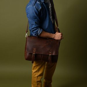 Personalized Leather Messenger Bag The Interesting  Item for Men