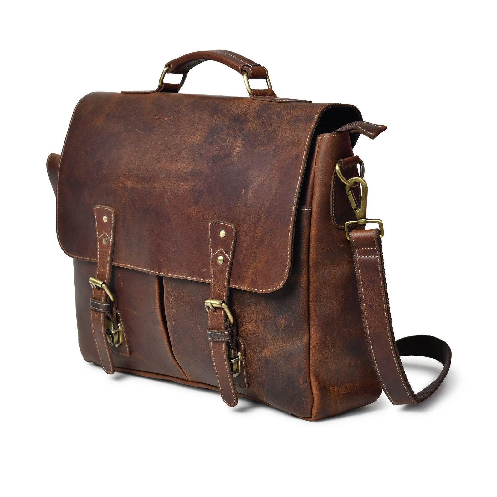 Personalized Leather Messenger Bag The Interesting  Item for Men